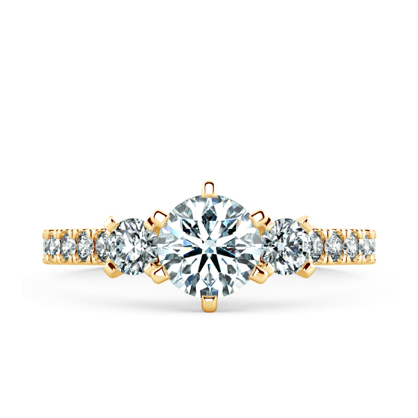 Nhẫn đính hôn Threestone đai tấm NCH3201 2